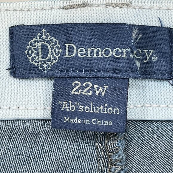 Democracy Ab Solution Jeans 22W Plus Size Stretch Slimming Comfort Denim - Picture 7 of 10